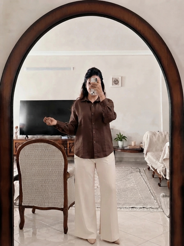شومیز نخی ساده زنانه