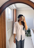شومیز لینن زنانه ۴ دکمه